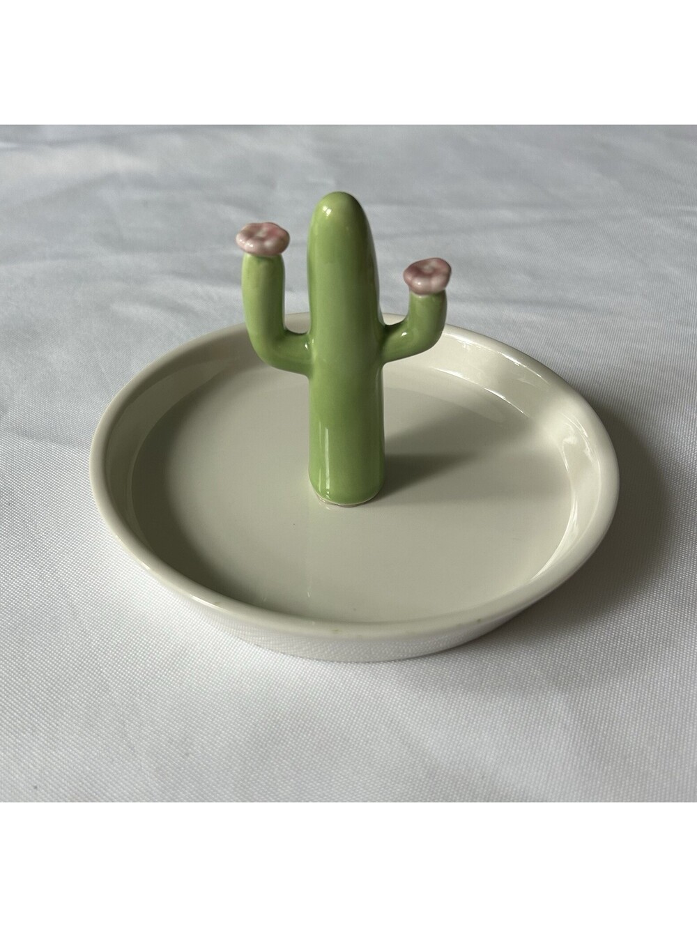 Ceramic Cactus Jewelry Tray Ring Holder Trinket Dish Key Tray Jewelry Plate